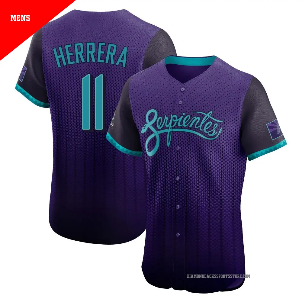 Men's ＃11 Jose Herrera Arizona Diamondbacks Purple Elite 2025 City Connect Jersey
