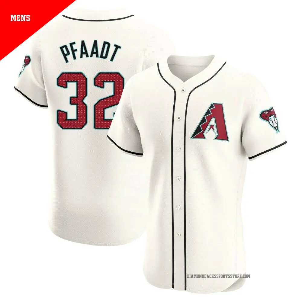 Men's ＃32 Brandon Pfaadt Arizona Diamondbacks Cream Elite Home Jersey