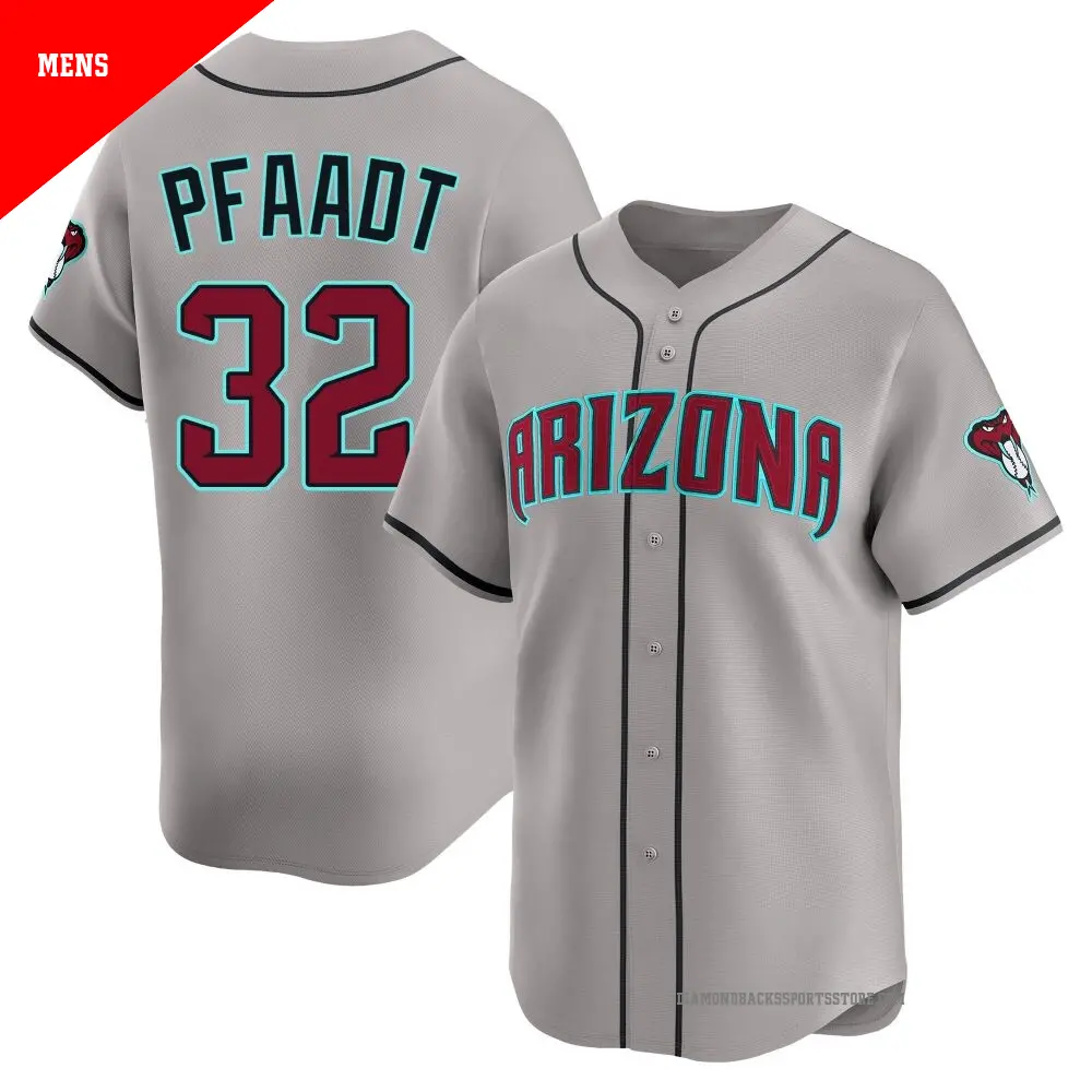 Men's ＃32 Brandon Pfaadt Arizona Diamondbacks Gray Limited Alternate Jersey