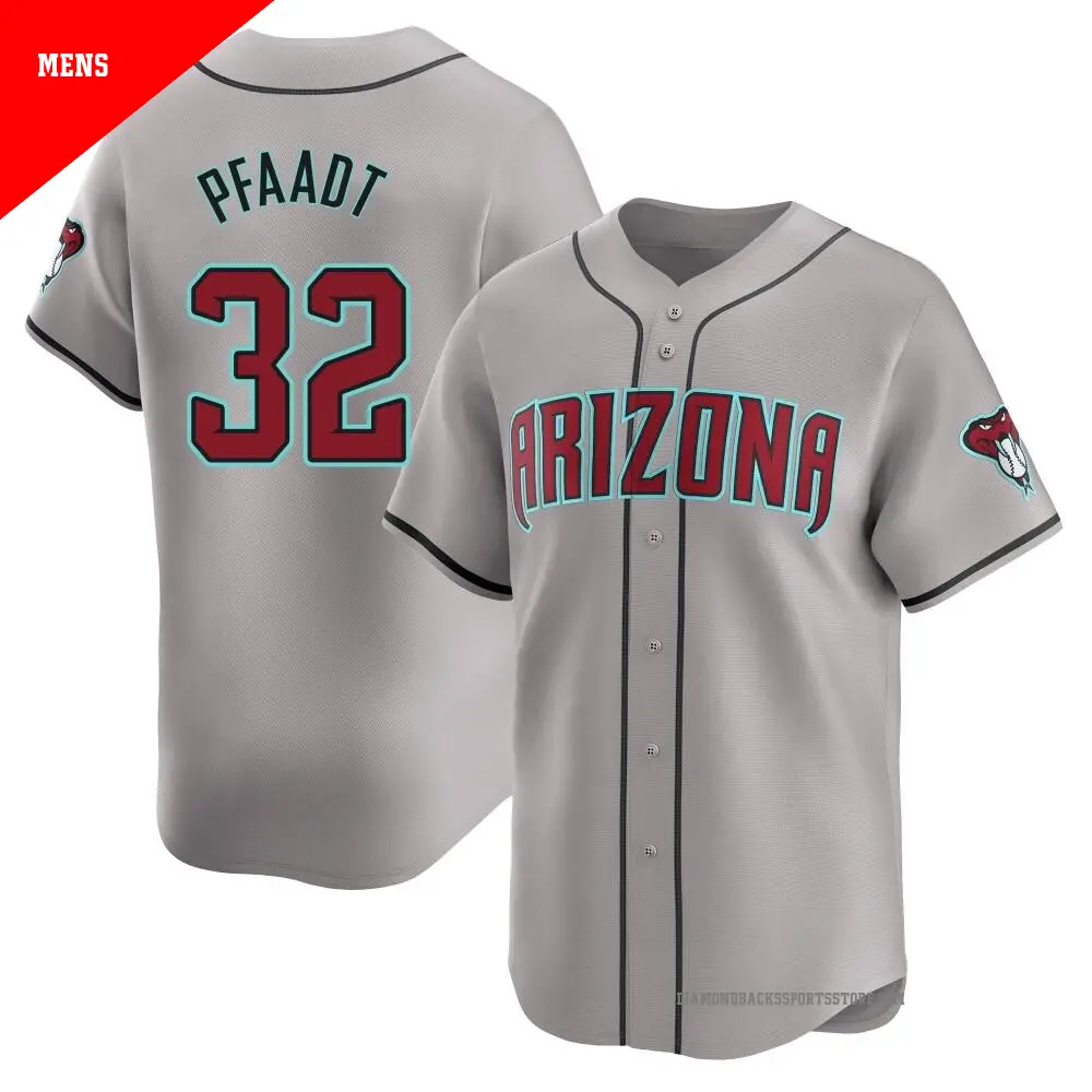 Men's ＃32 Brandon Pfaadt Arizona Diamondbacks Gray Limited Away Jersey