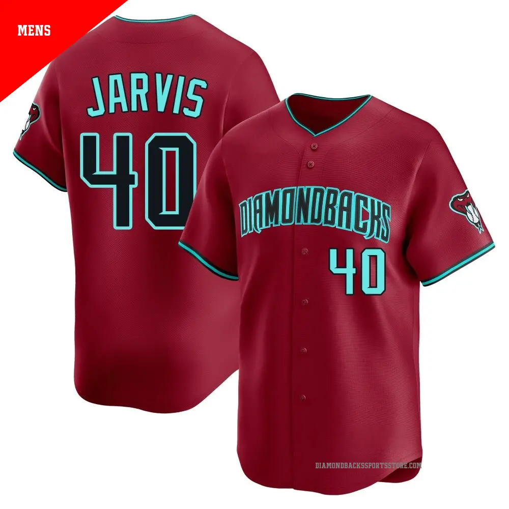 Men's ＃40 Bryce Jarvis Arizona Diamondbacks Red Limited Alternate Jersey