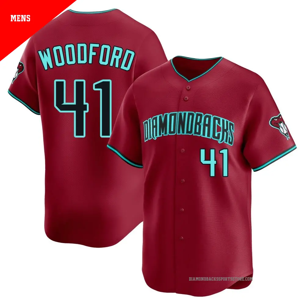 Men's ＃41 Jake Woodford Arizona Diamondbacks Red Limited Alternate Jersey