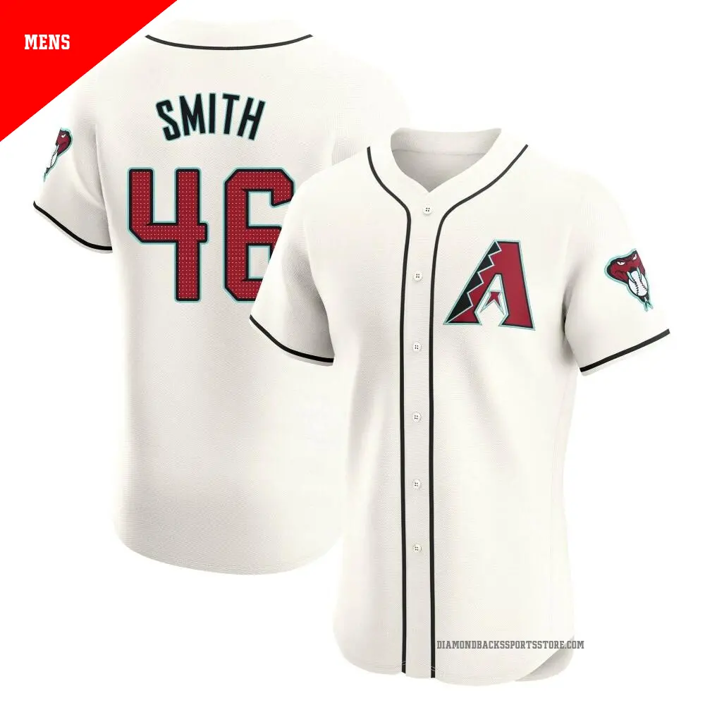 Men's ＃46 Riley Smith Arizona Diamondbacks Cream Elite Home Jersey
