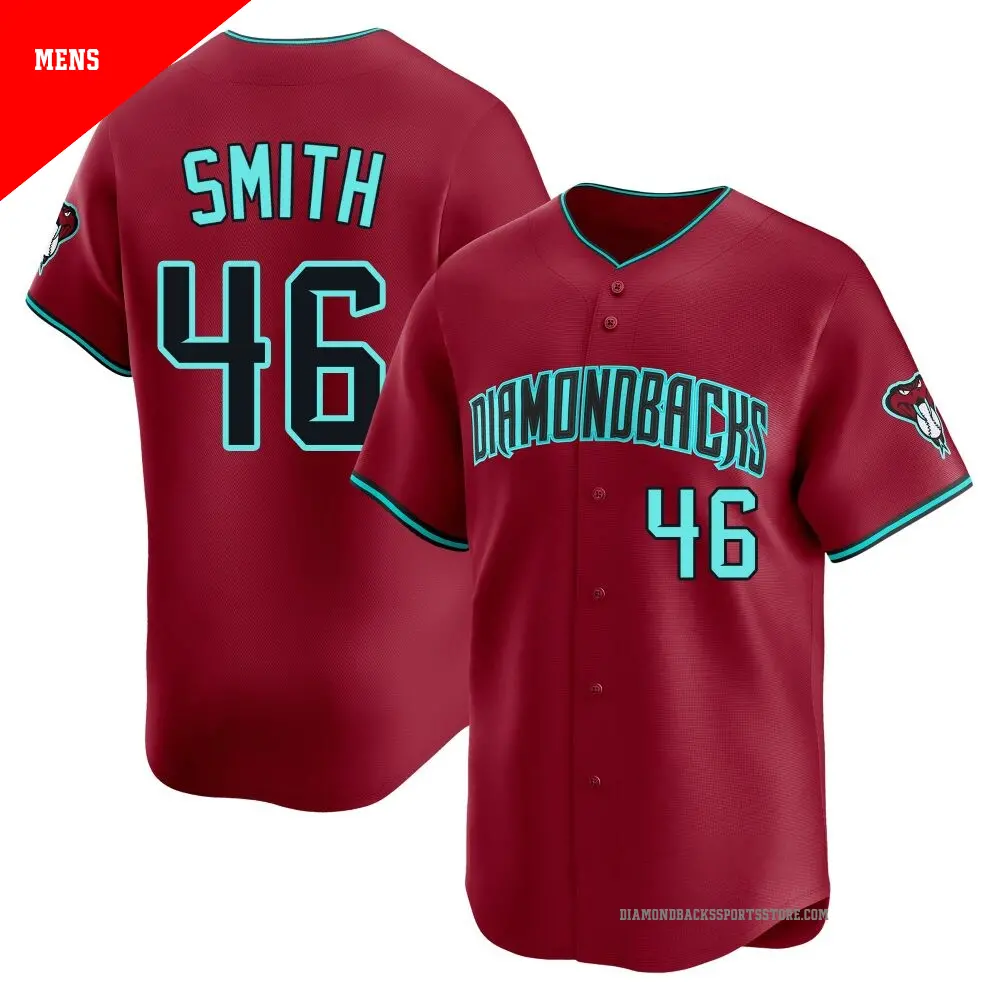 Men's ＃46 Riley Smith Arizona Diamondbacks Red Limited Alternate Jersey