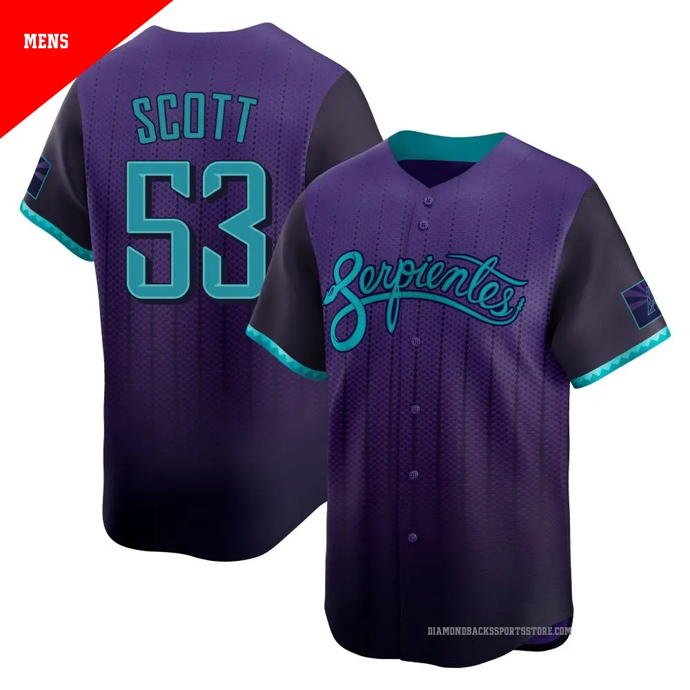 Men's ＃53 Tayler Scott Arizona Diamondbacks Purple Limited 2025 City Connect Jersey