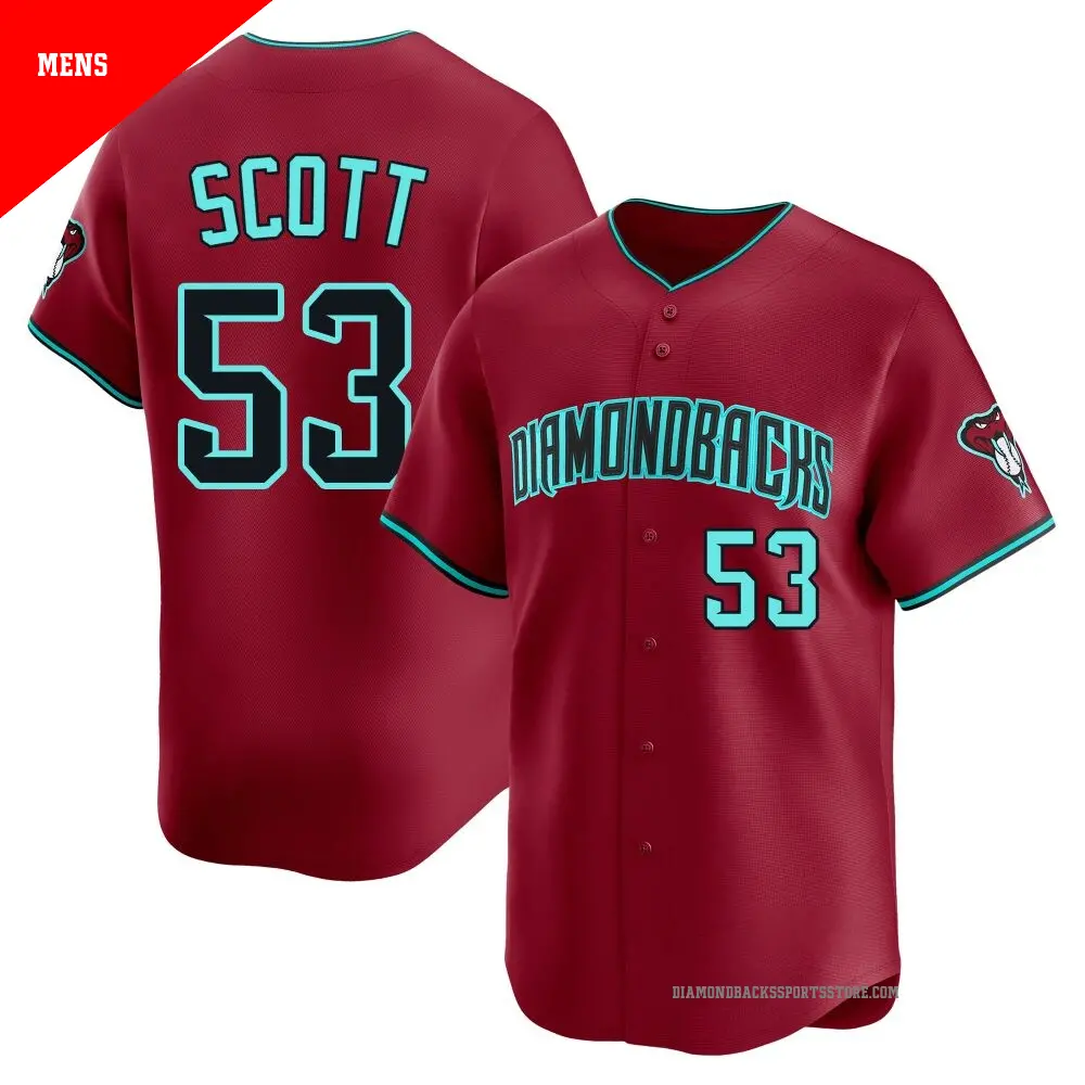 Men's ＃53 Tayler Scott Arizona Diamondbacks Red Limited Alternate Jersey