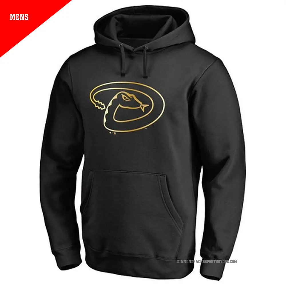 Men's Arizona Diamondbacks Gold Collection Pullover Hoodie - Black