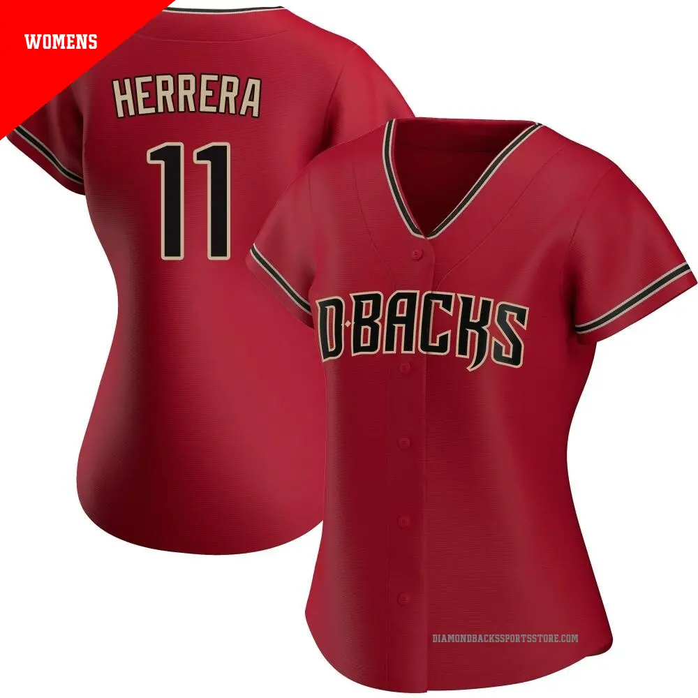 Women's ＃11 Jose Herrera Arizona Diamondbacks Red Replica Alternate Jersey