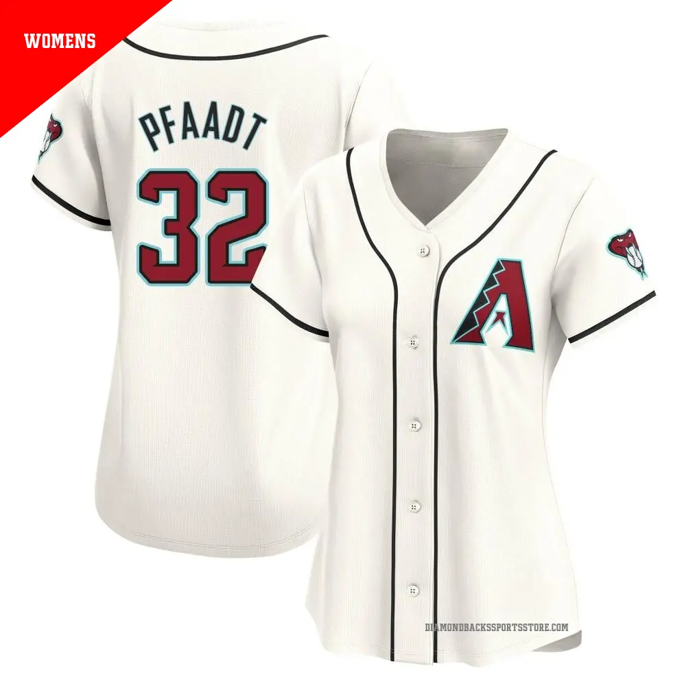 Women's ＃32 Brandon Pfaadt Arizona Diamondbacks White Limited Home Jersey