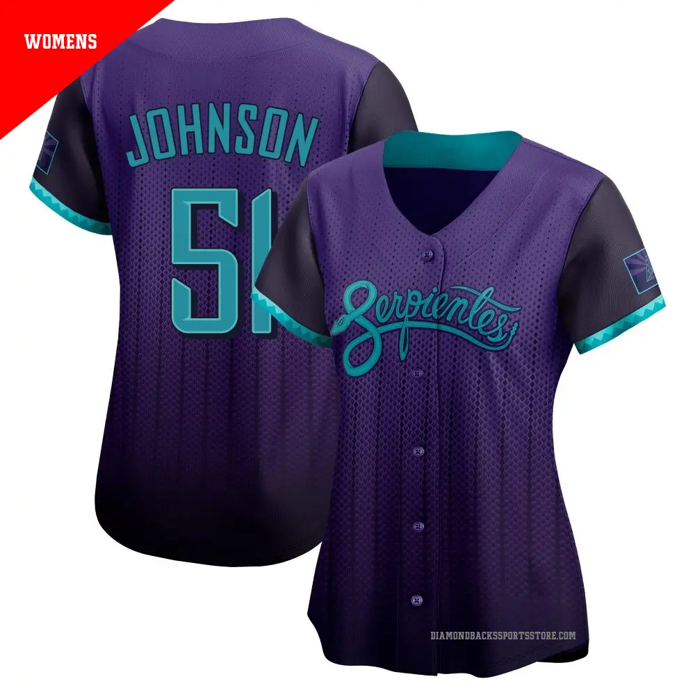 Women's ＃51 Randy Johnson Arizona Diamondbacks Purple Limited 2025 City Connect Jersey