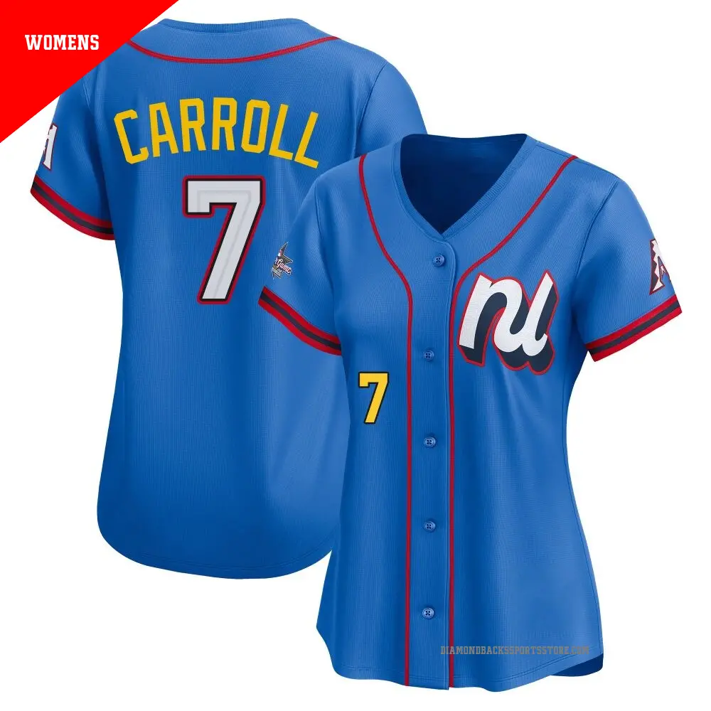Women's ＃7 Corbin Carroll Arizona Diamondbacks Blue Limited National League 2025 All-Star Edition Jersey
