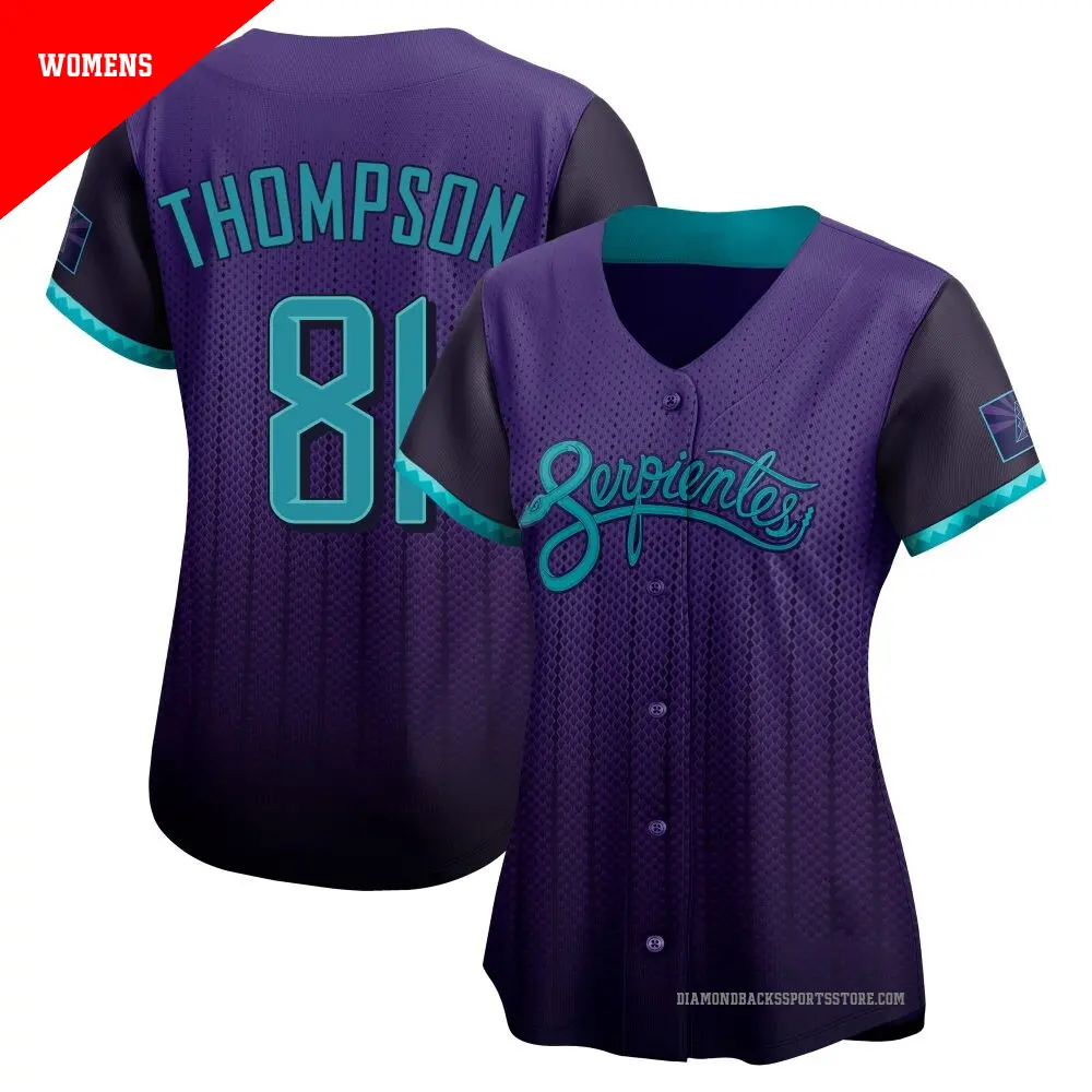 Women's ＃81 Ryan Thompson Arizona Diamondbacks Purple Limited 2025 City Connect Jersey
