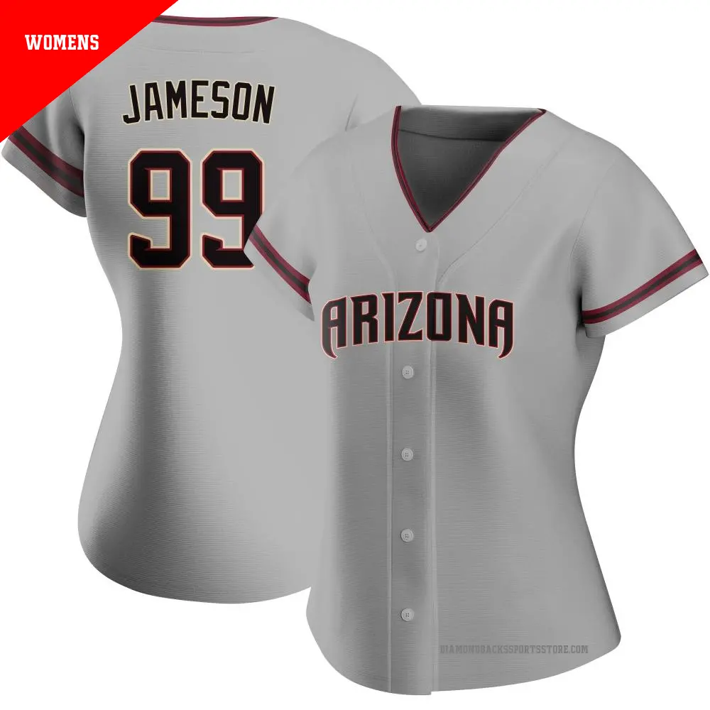Women's ＃99 Drey Jameson Arizona Diamondbacks Gray Replica Road Jersey