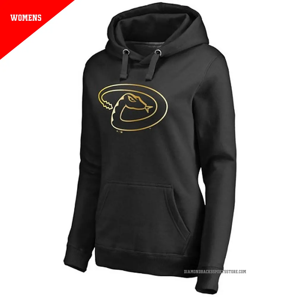 Women's Arizona Diamondbacks Gold Collection Pullover Hoodie - Black