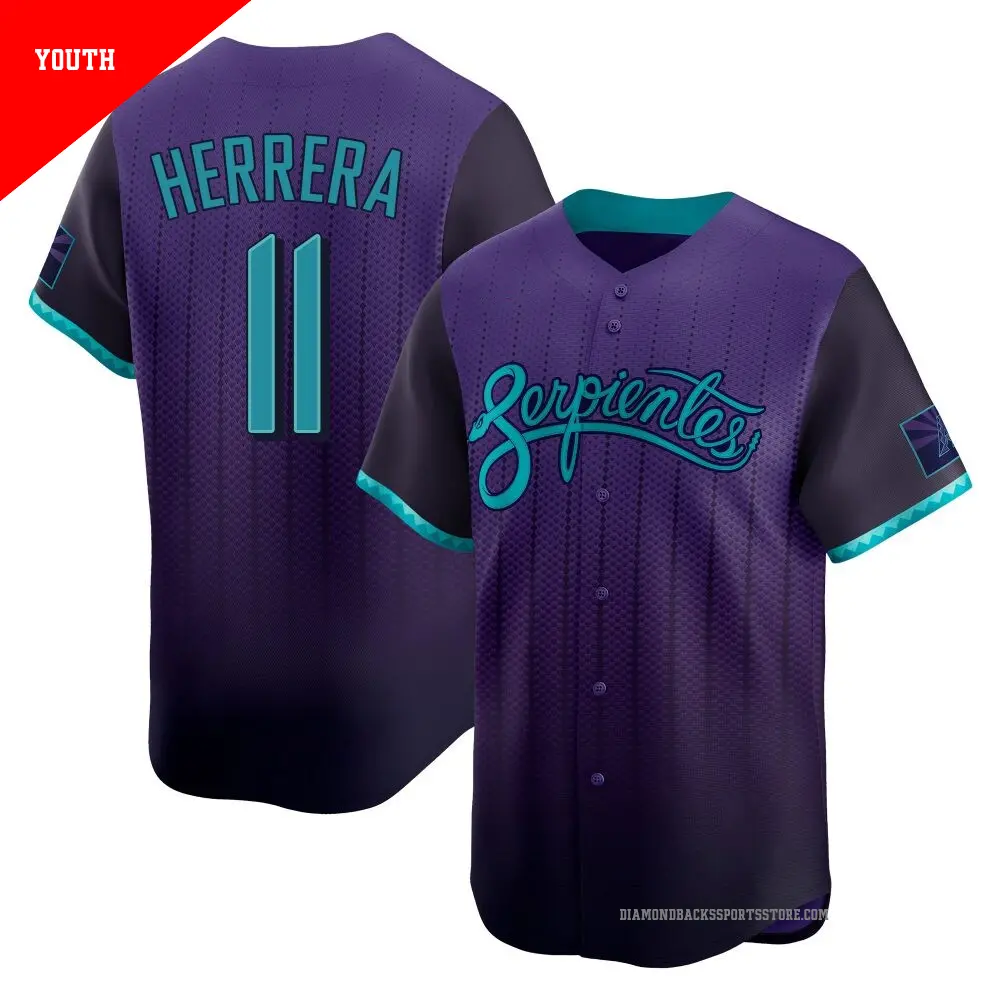 Youth ＃11 Jose Herrera Arizona Diamondbacks Purple Limited 2025 City Connect Jersey