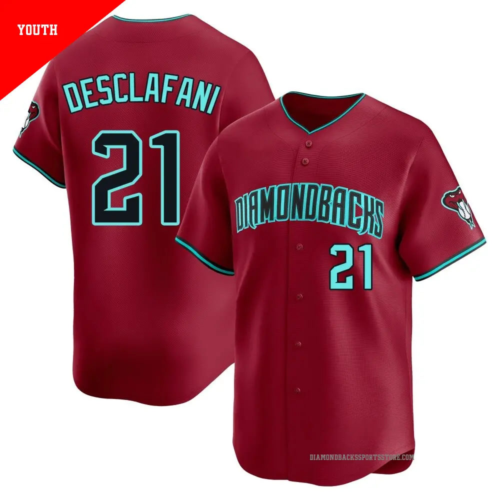 Youth ＃21 Anthony DeSclafani Arizona Diamondbacks Red Limited Alternate Jersey