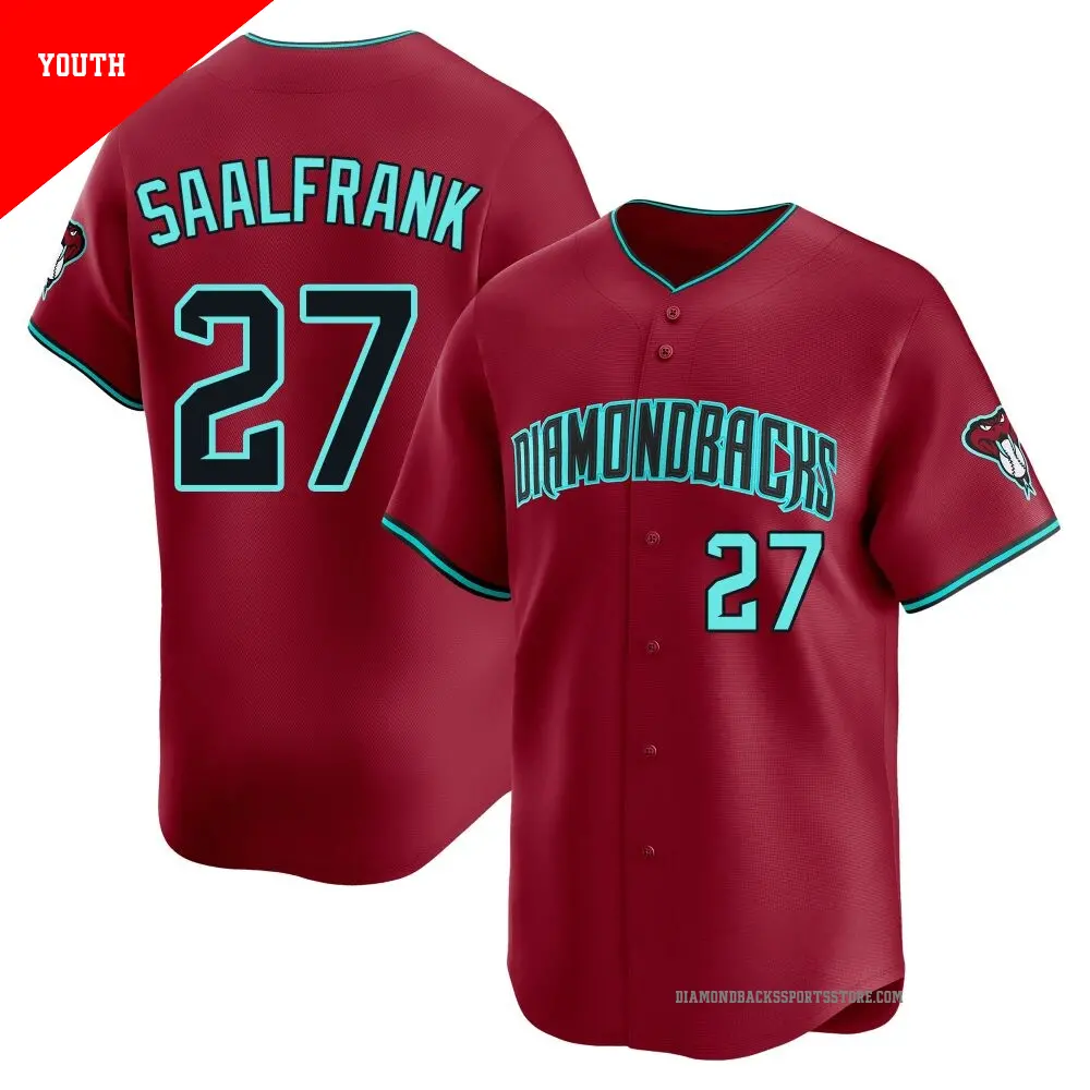 Youth ＃27 Andrew Saalfrank Arizona Diamondbacks Red Limited Alternate Jersey