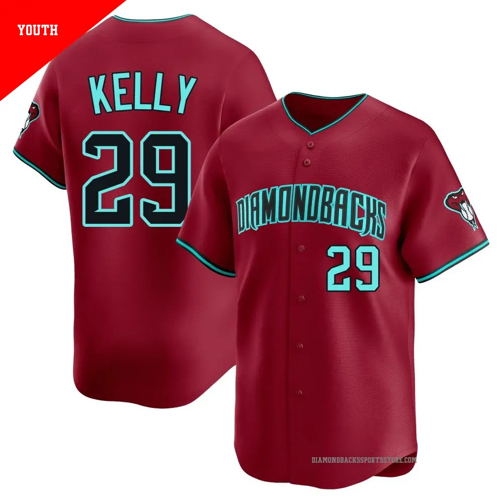Youth ＃29 Merrill Kelly Arizona Diamondbacks Red Limited Alternate Jersey