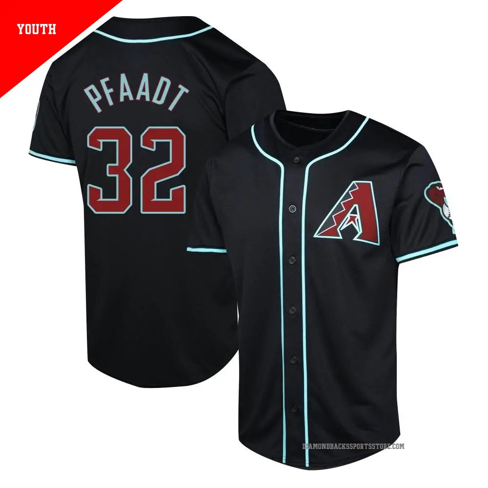 Youth ＃32 Brandon Pfaadt Arizona Diamondbacks Black Limited Alternate Jersey