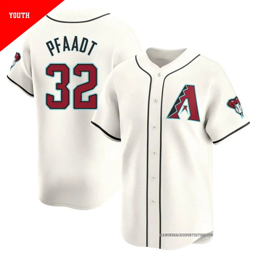 Youth ＃32 Brandon Pfaadt Arizona Diamondbacks White Limited Home Jersey
