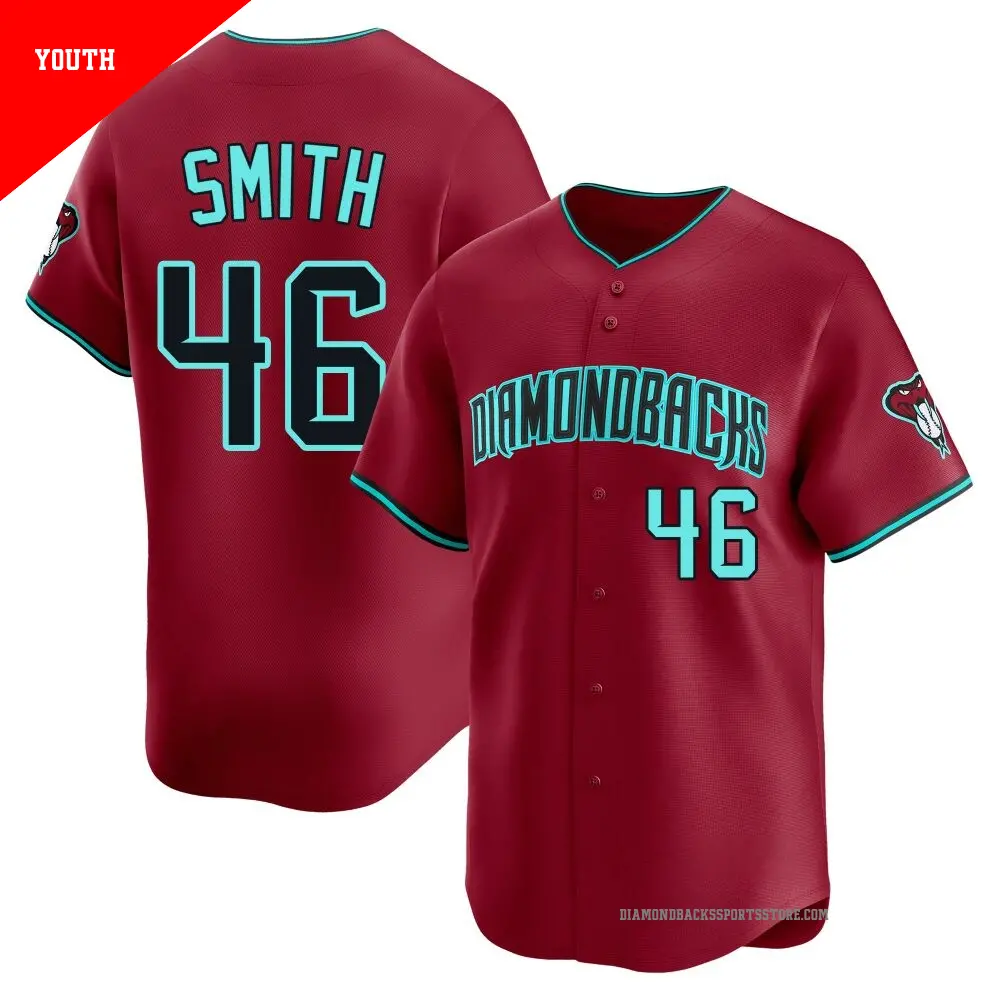 Youth ＃46 Riley Smith Arizona Diamondbacks Red Limited Alternate Jersey