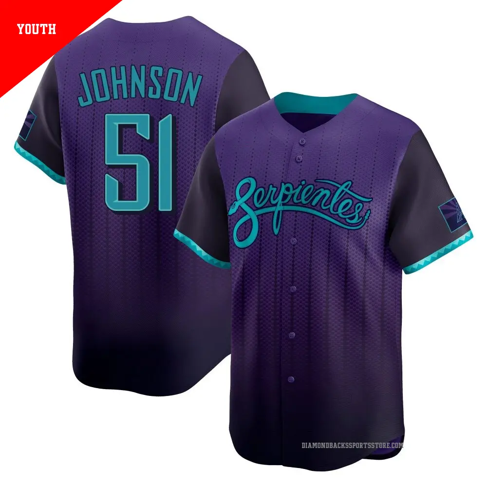 Youth ＃51 Randy Johnson Arizona Diamondbacks Purple Limited 2025 City Connect Jersey
