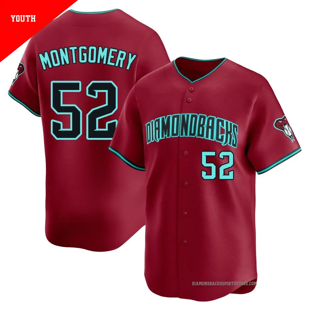 Youth ＃52 Jordan Montgomery Arizona Diamondbacks Red Limited Alternate Jersey